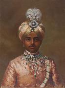 Krishna Raja Wadiyar IV Portrait of Maharaja Sir Sri Krishnaraja Wodeyar Bahadur oil painting on canvas